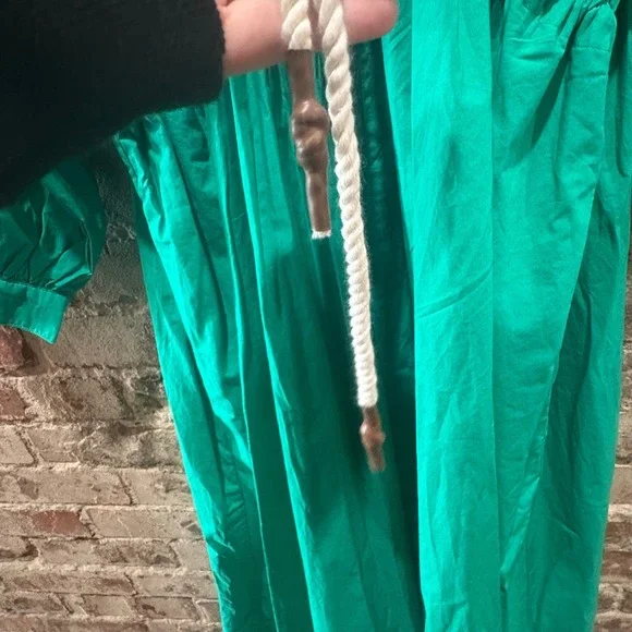 NWT Banana Republic Emerald Green Cotton Poplin Midi Shirt Dress Size XL XXL - Picture 9 of 10